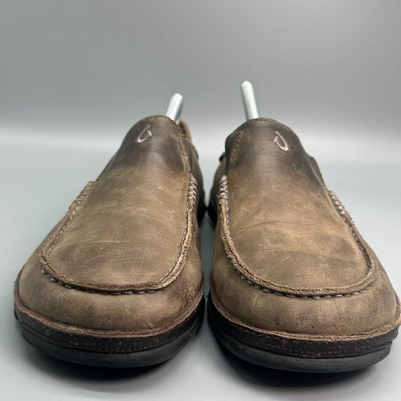 Olukai Moloa Men\'s 8.5 Brown Leather Casual Shoes Slip-On Low Top Sneakers main image 5